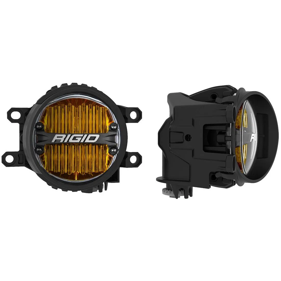 37117 – RIGID IND Driving/ Fog Light, LED Bulb Yellow Bulbs 4 Inch Round 30 Watt Bulbs Amp Draw 2.14 AMP Fog Beam 310...